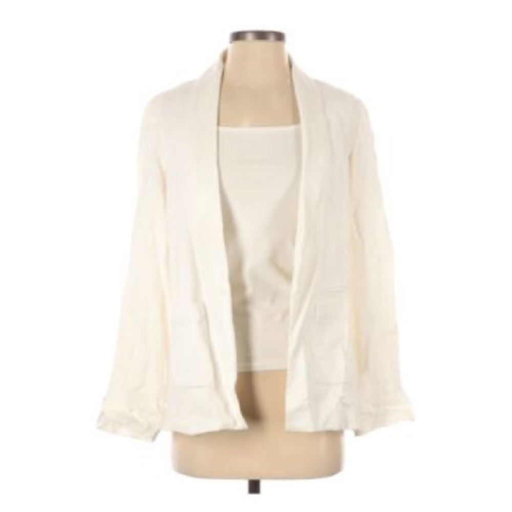 Anthropologie Cartonnier White Blazer‎ Jacket